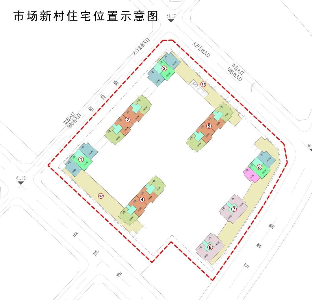 义乌望江府（市场新村）小区平面图