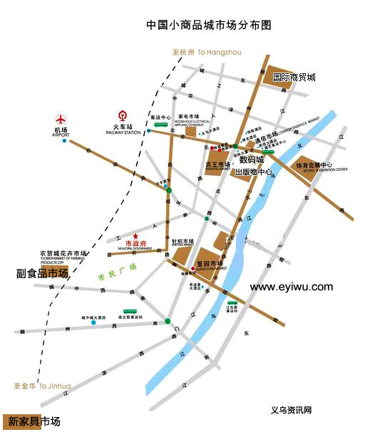 义乌市场分布图